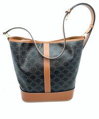 Celine Triomphe Canvas Small Bucket