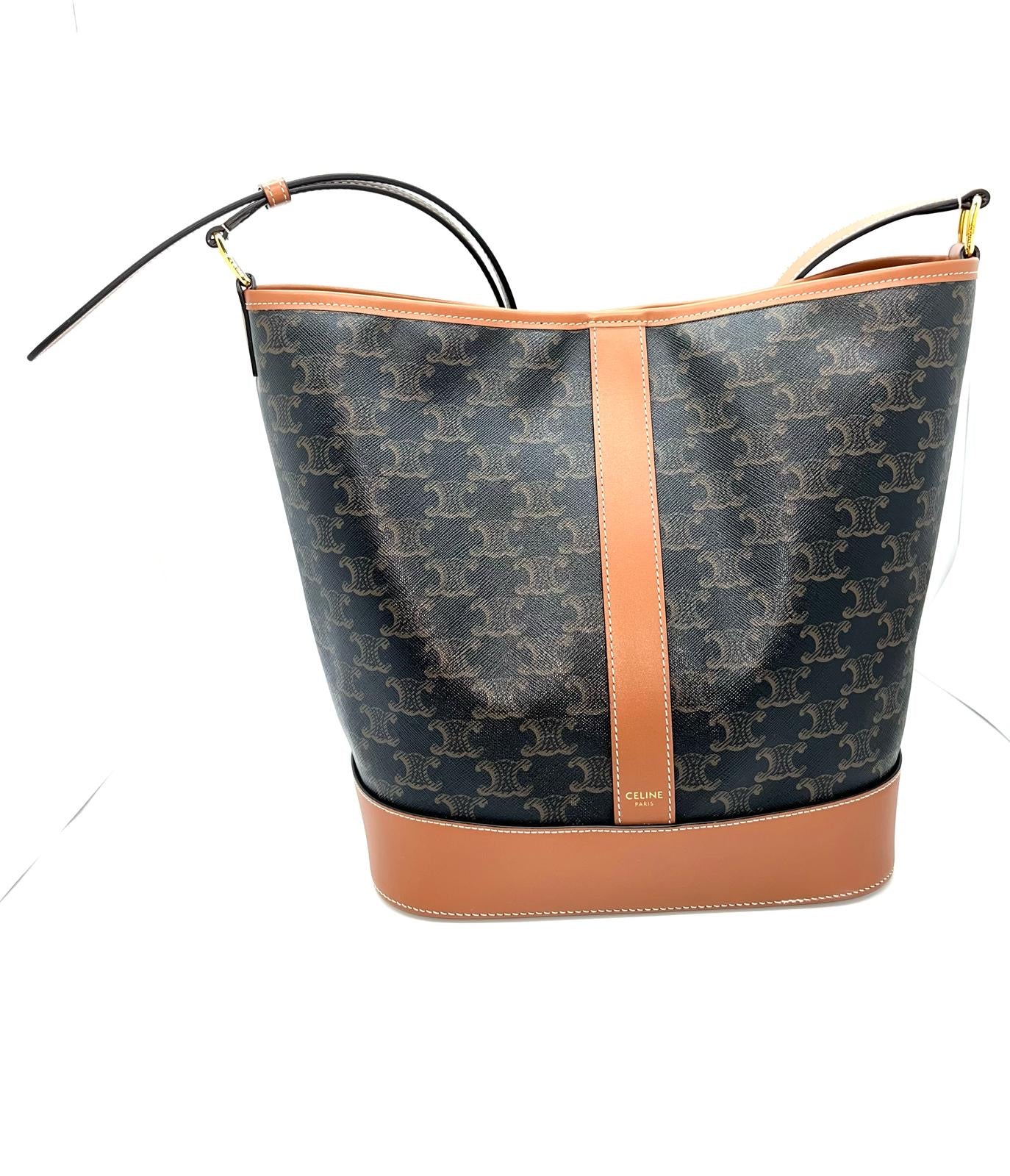 Celine Triomphe Canvas Small Bucket