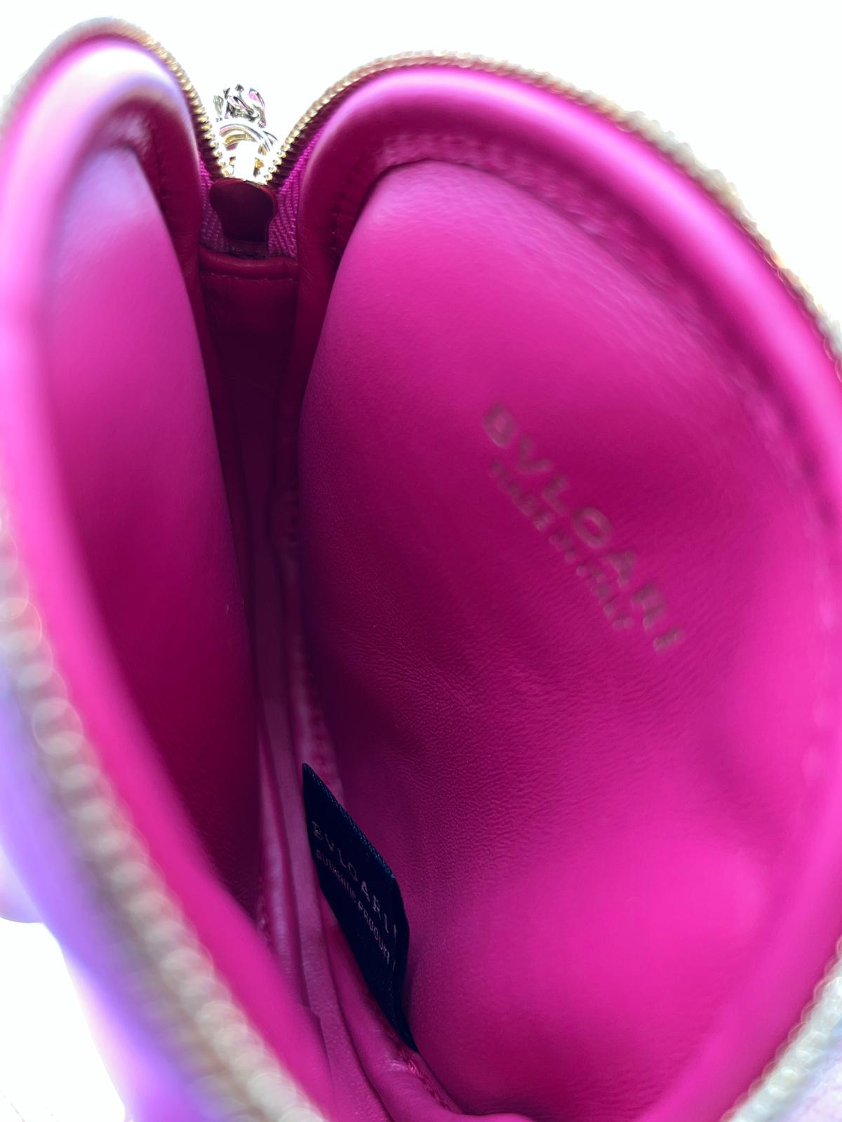 BVlgari Round Micro Tracolla Rosa