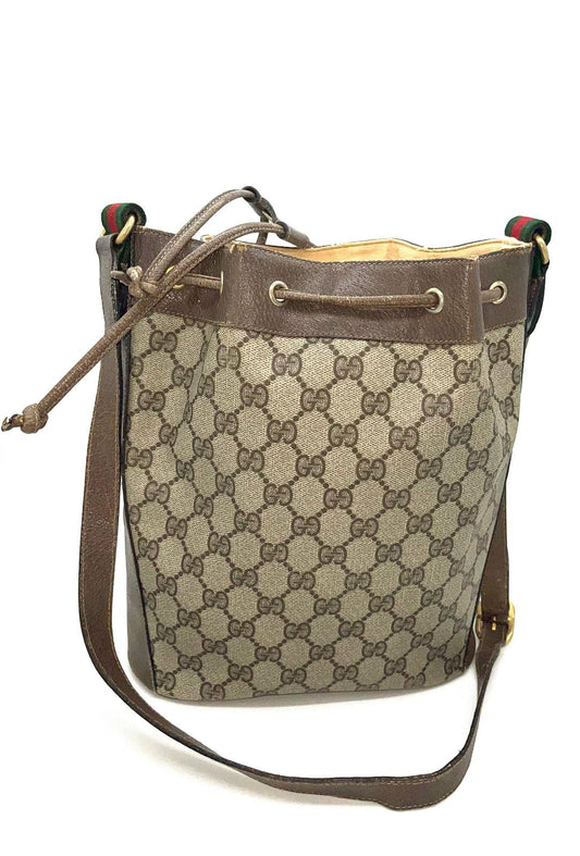 Gucci borsa a tracolla ophidia bucket in tela